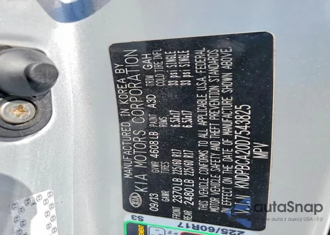 2013 Kia Sportage Lx from USA, damaged, VIN KNDPBCA20D7543825